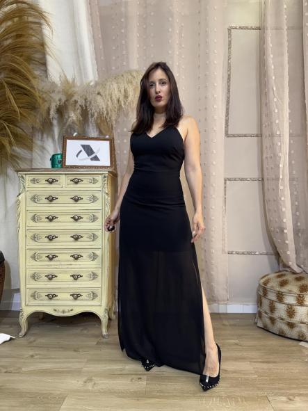 VESTIDO ESPALDA  GOMA NEGRO [4]