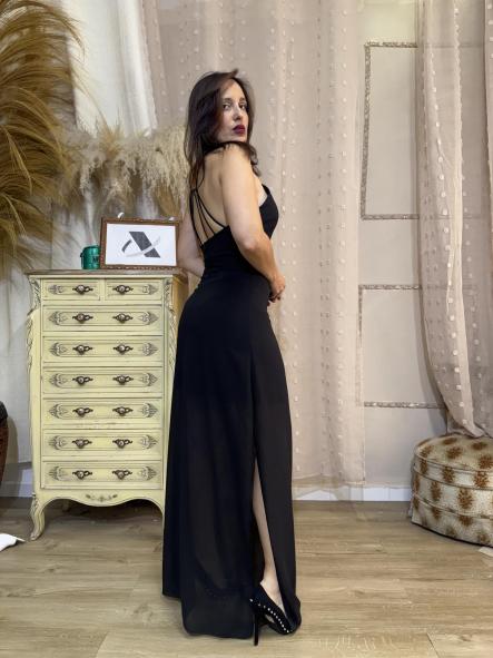 VESTIDO ESPALDA  GOMA NEGRO [2]