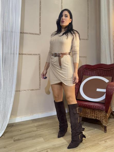 VESTIDO SONATA CANALE BEIGE  [0]