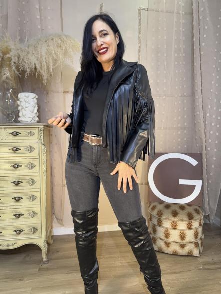 CHAQUETA  POLIPIEL FLECOS [2]