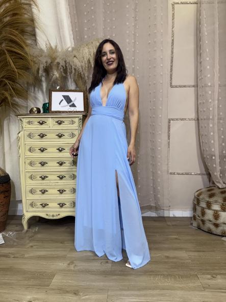 VESTIDO ESPALDA  boho AZUL [6]