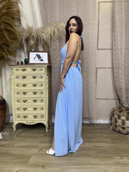 VESTIDO ESPALDA  boho AZUL [7]