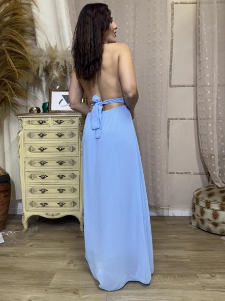 VESTIDO ESPALDA  boho AZUL [0]