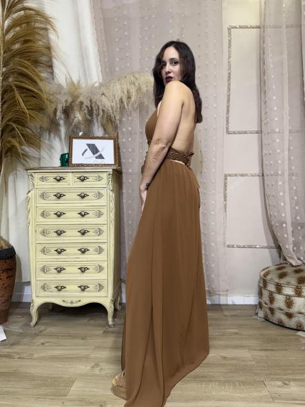 VESTIDO ESPALDA  boho CAMEL [2]