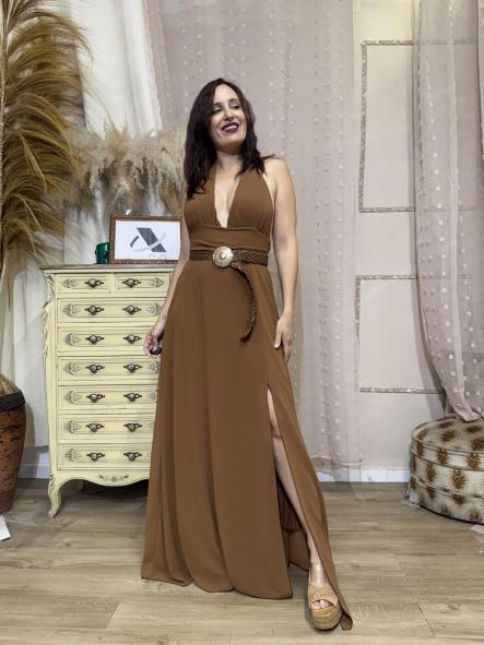 VESTIDO ESPALDA  boho CAMEL [4]