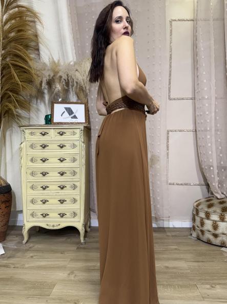 VESTIDO ESPALDA  boho CAMEL [3]