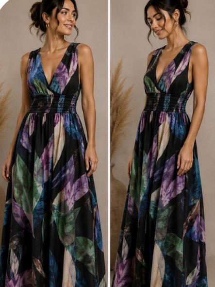 VESTIDO LICRA FRÍA NEGRO