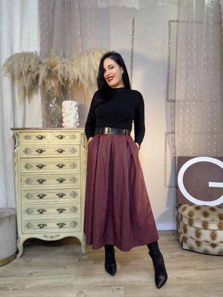 FALDA POLIPIEL GRANATE [3]