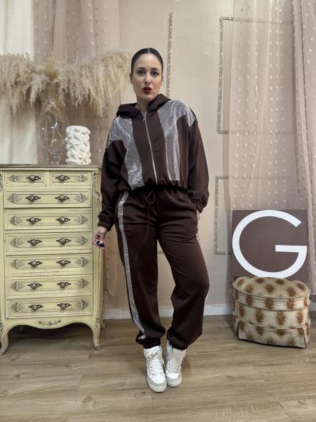 CONJUNTO   CHANDAL BRILLI CALENTITO MARRON [0]