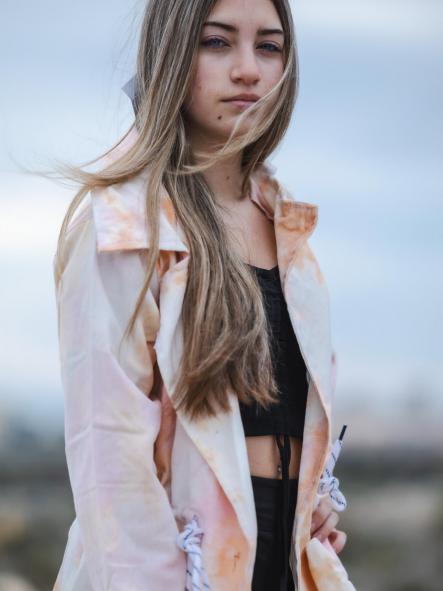 CHAQUETA VAQUERA DIFUMINADA TONOS BEIG Y ROSA [0]