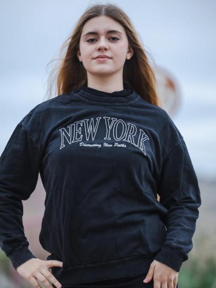 SUDADERA NEW YORK NEGRA