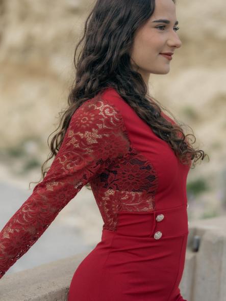 MONO LARGO MANGA LARGA DE ENCAJE [2]