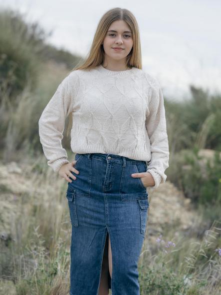 FALDA VAQUERA BOLSILLOS LATERALES ELASTICA [1]