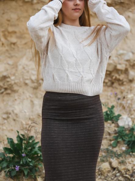 FALDA MARRON DE PUNTO [1]