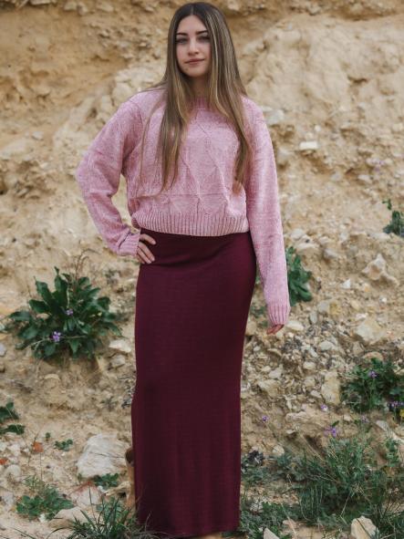 JERSEY COLOR ROSA DE CHINILLA CON ROMBOS [3]