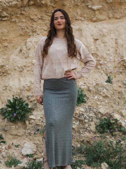 FALDA VERDE DE PUNTO [3]