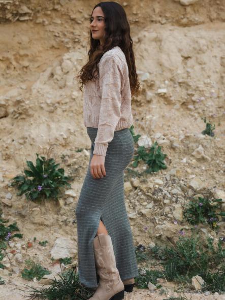 FALDA VERDE DE PUNTO [4]