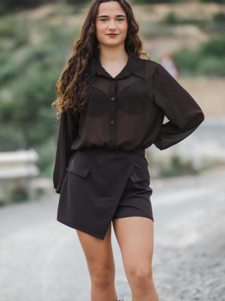 MONO EFECTO VESTIDO MARRON [1]