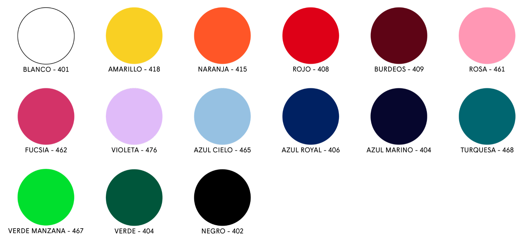 Colores mate vinilo textil