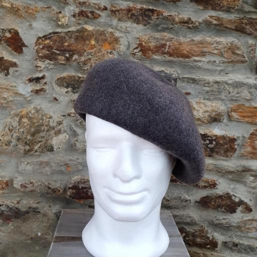 Gorra boina sombrero fieltro de lana, mix de grises Montgomery