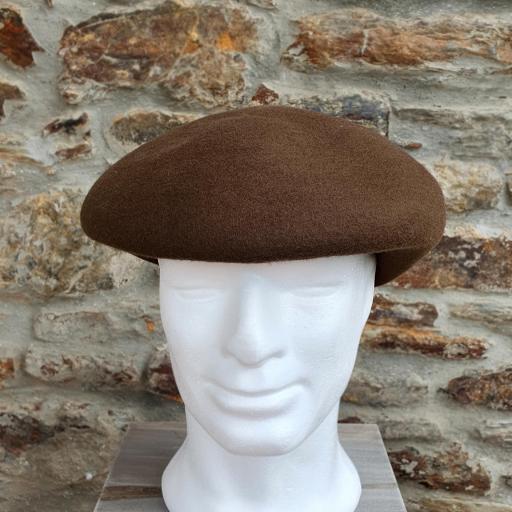 Gorra boina sombrero fieltro de lana, marrón Montgomery [1]