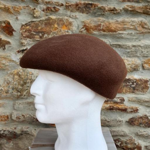 Gorra boina sombrero fieltro de lana, marrón Montgomery [2]