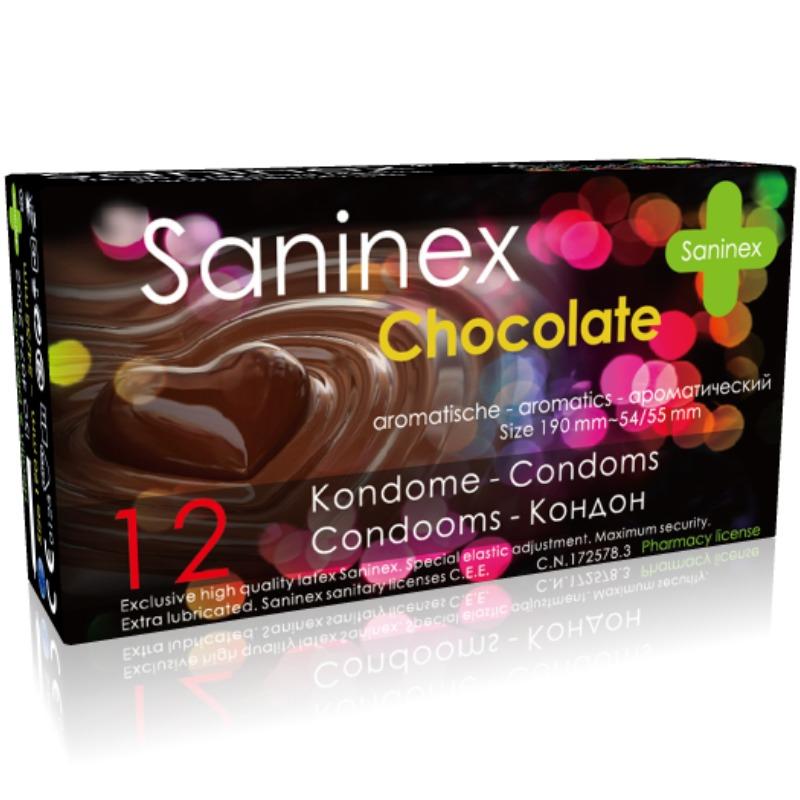 PRESERVATIVO SANINEX SABOR CHOCOLATE 12 UNIDADES