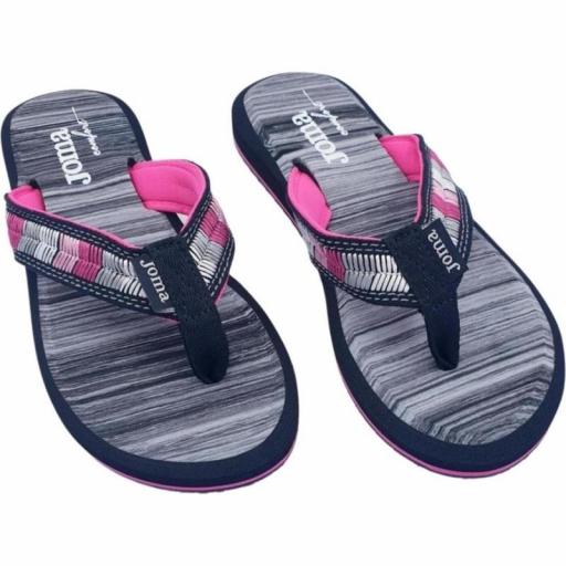CHANCLA PISCINA MUJER S.LANZAROTE LADY  2421 NEGRO ROSA [1]