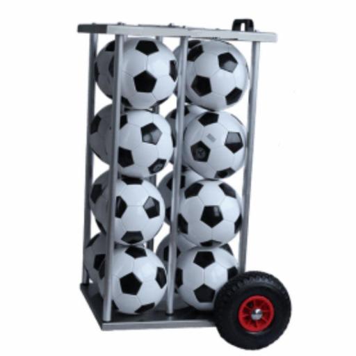 Carro de pelotas de aluminio para fútbol 16 balones