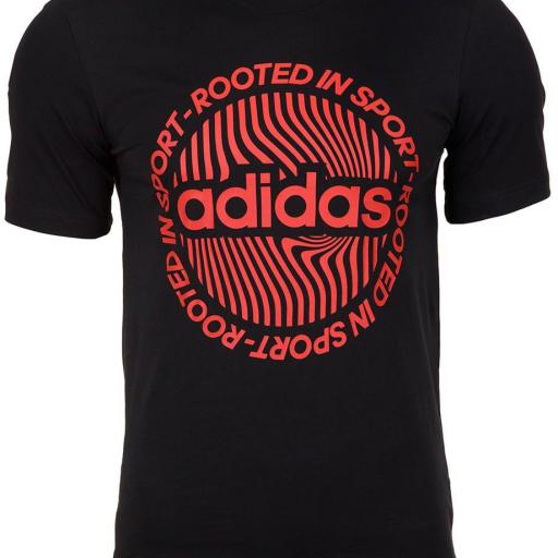 Camiseta ADIDAS Multilogo negra EI4610