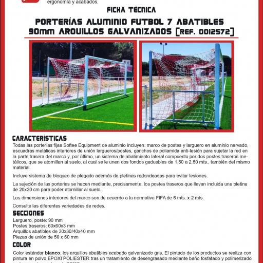 PORTERÍAS ALUMINIO FÚTBOL7 90MM ABATIBLES ARQUILLOS GALV CALIENTE [4]
