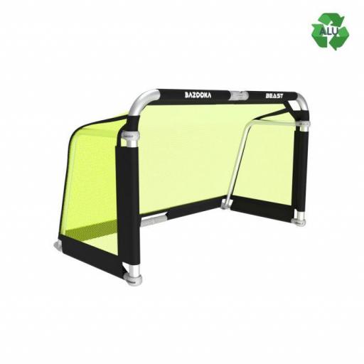 BAZOOKAGOAL “BEAST” 150X90 DE ALUMINIO PORTERÍA PLEGABLE NEGRA AMARILLA    [7]
