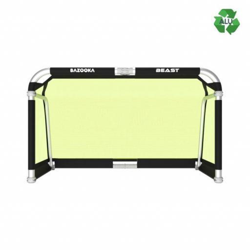 BAZOOKAGOAL “BEAST” 150X90 DE ALUMINIO PORTERÍA PLEGABLE NEGRA AMARILLA    [1]