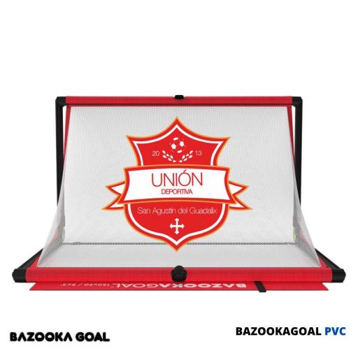 BazookaGoal 120x75 Portería Personalizada Multiusos PVC Plegable Roja [1]