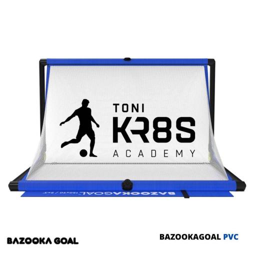 BazookaGoal 120x75 Portería Personalizada Multiusos PVC Plegable Azul [3]