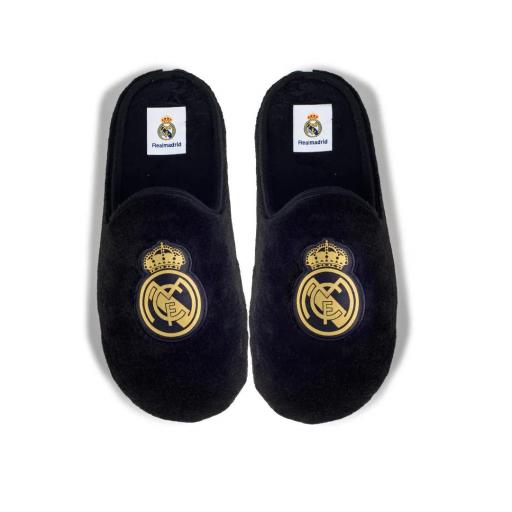 CFRM7 REAL MADRID Zapatillas de casa  NEGRO/DORADO 25-26 VULCANIZADO PLANTILLA EXTRAIBLE [0]