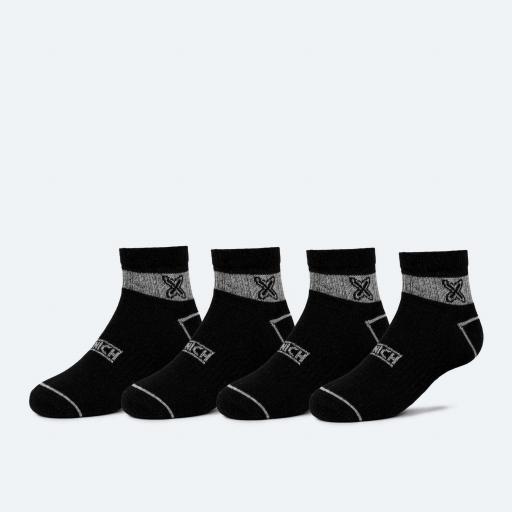 Calcetines MUNICH ankle sport de algodón-poliéster-espandex negro 5001081