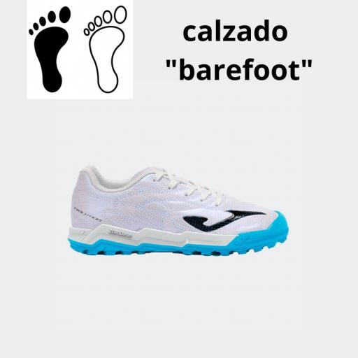 ZAPATILLA BAREFOOT JOMA EVOLUTION JUNIOR 2532 BLANCO TURF BFEJW2532TF