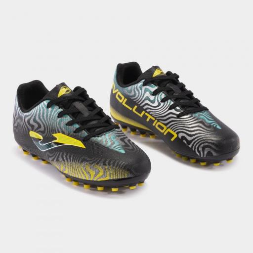 BOTA DE FUTBOL JOMA EVOLUTION JR 2401 NEGRO ARTIFICIAL EVJW2401AG [0]