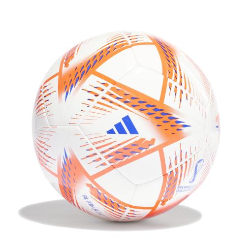 Balón Fútbol Adidas Al Rihla Club Mundial 2022 Qatar Blanco-Rojo Solar-Pantone H57801 TALLA 4 [1]