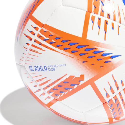 Balón Fútbol Adidas Al Rihla Club Mundial 2022 Qatar Blanco-Rojo Solar-Pantone H57801 TALLA 4 [3]