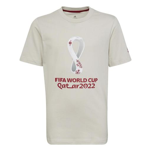 camiseta Fifa World cup Qatar 2022 blanco roto HD6384