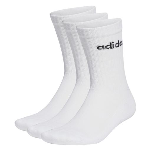 Calcetines Adidas clásicos Linear Cushioned blanco HT3455 [1]