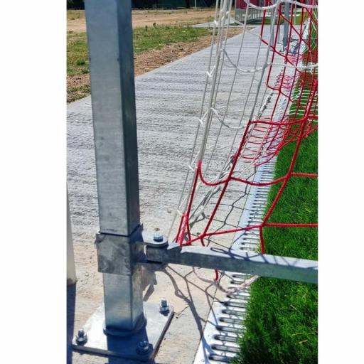 PORTERÍAS ALUMINIO FÚTBOL7 90MM ABATIBLES ARQUILLOS GALV CALIENTE