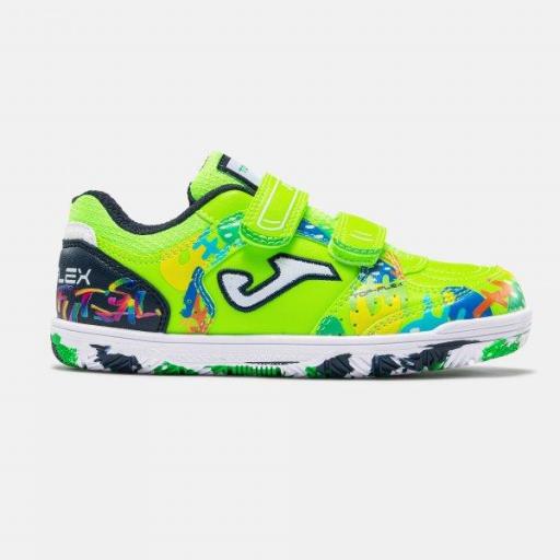 ZAPATILLA TOP FLEX JR VERDE FLUOR INDOOR TPJW2611INV