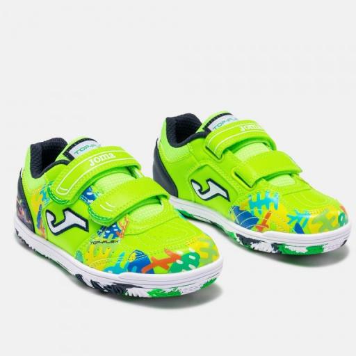 ZAPATILLA TOP FLEX JR VERDE FLUOR INDOOR TPJW2611INV [1]