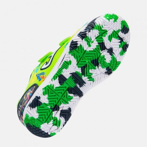 ZAPATILLA TOP FLEX JR VERDE FLUOR INDOOR TPJW2611INV [3]