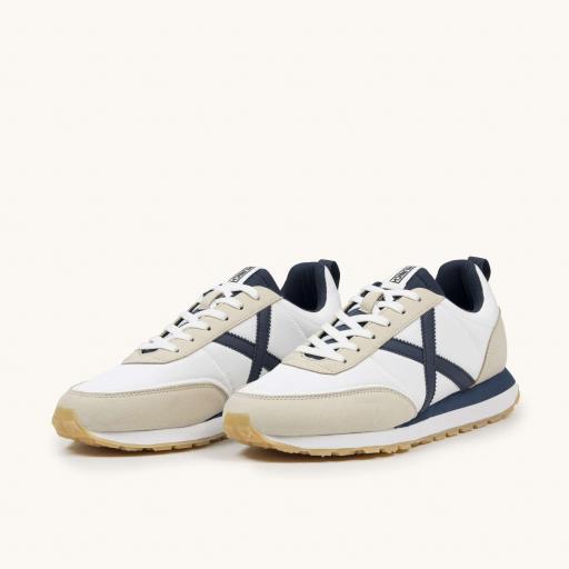 Zapatilla Deportiva Negra con Detalles en Blanca en Marino y Arena MUNICH 4882002 RUSH 02 [3]