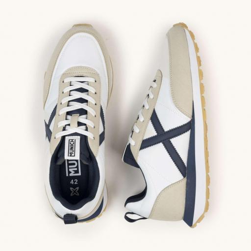 Zapatilla Deportiva Negra con Detalles en Blanca en Marino y Arena MUNICH 4882002 RUSH 02 [0]