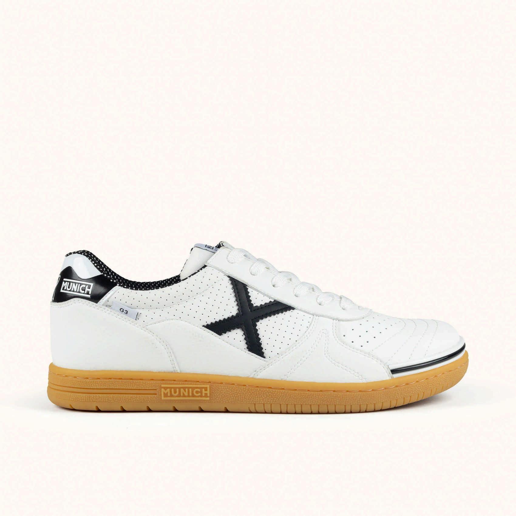 Zapatillas MUNICH G-3 de fútbol sala blancas con negro 3111482
